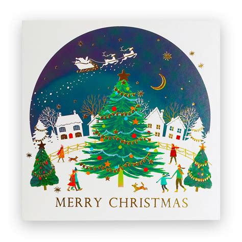 Merry Christmas Skyline Christmas Cards, 10pk | British Heart Foundation