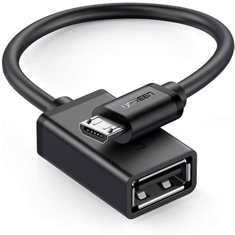 UGREEN Micro USB 2.0 OTG Cable with Female USB A Port - Black