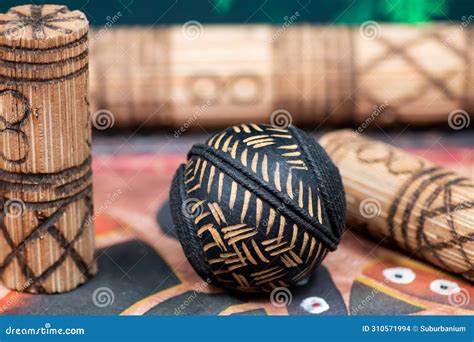 African Musical Traditional Ethnic and Tribal Rhythmic Idiophones Made of Wood with Some Grains ...