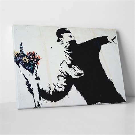 Flower Thrower | Canvas art, Canvas prints, Banksy