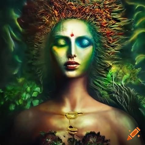 Cover art of goddess gaia surrounded by nature