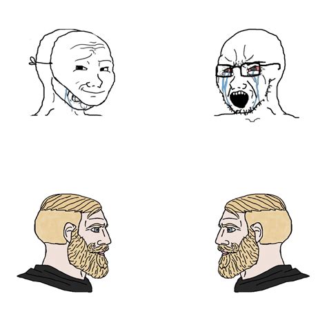 Crying Wojak / I Know Chad Meme Blank Template - Imgflip