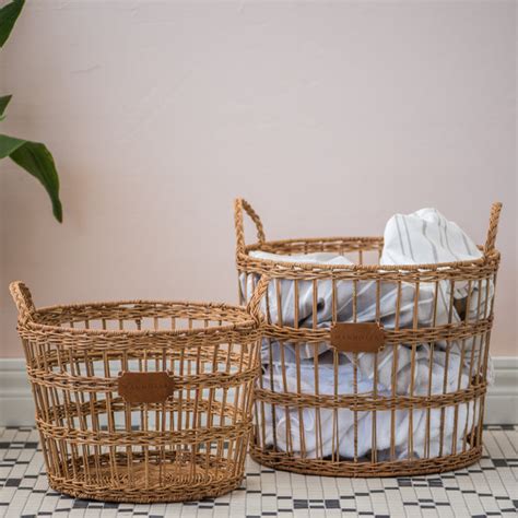 Rattan Open Weave Scarlett Basket | Magnolia