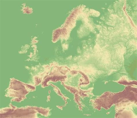 Elevation map of Europe | Europe map, Relief map, Amazing maps