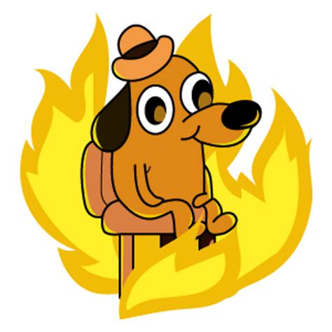 This Is Fine Meme Sticker