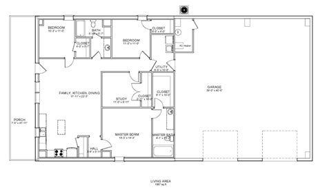 Metal Shop With Living Quarters Floor Plans - floorplans.click