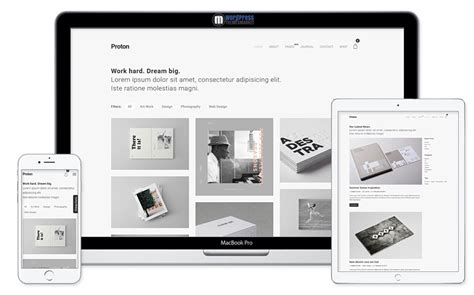 Proton Minimal Portfolio WordPress Theme