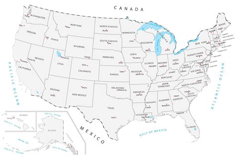 Printable Us States And Capitals Map