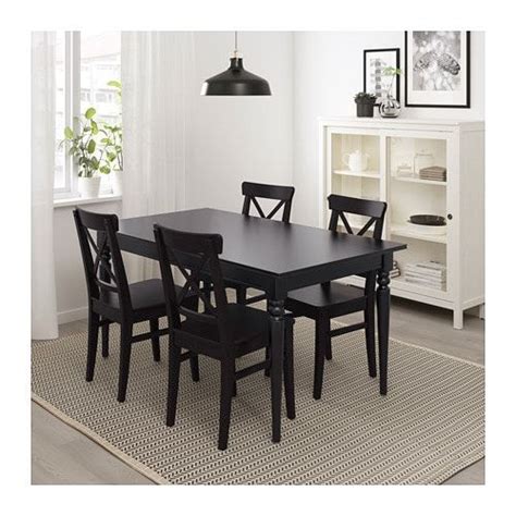 Ikea Dining Table Black Extendable