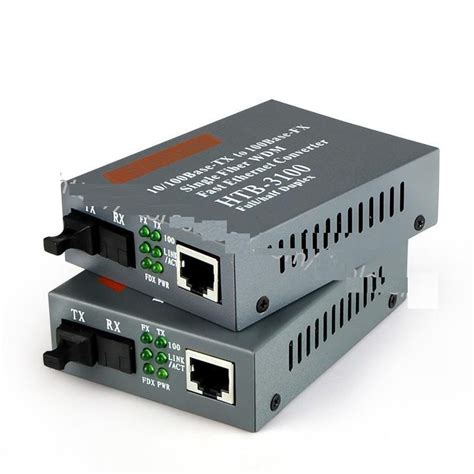 1Pair HTB-3100A/B Optical Fiber Ethernet Media Fiber Converter 25km SC 10/100M - Free Shipping ...