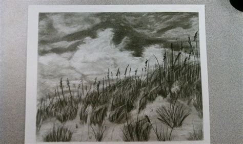 Pencil drawing, sand dunes. | Kunst