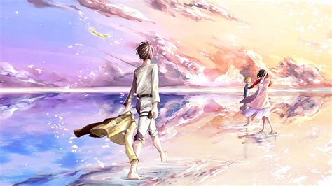 Shingeki no Kyojin » Fanart » Wallpaper | Pastel cloudy skies | #eren # ...