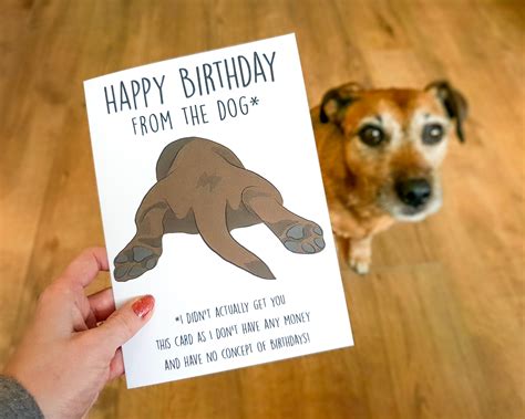 Birthday Card From Dog Printable