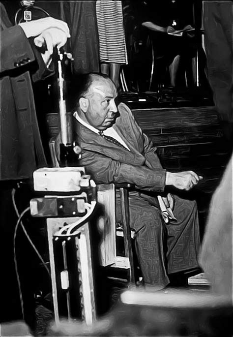 Alfred Hitchcock en el rodaje de “Pánico en la Escena” (Stage Fright), 1950 | Alfred hitchcock ...