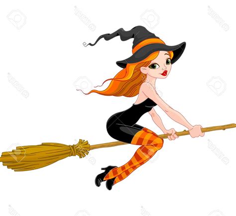 Witch On Broom Clipart | Free download on ClipArtMag