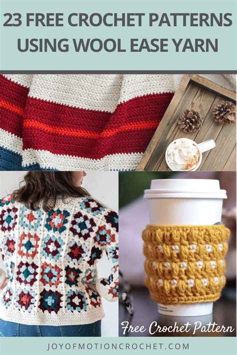 23 Amazing Free Crochet Patterns Using Wool Ease Yarn