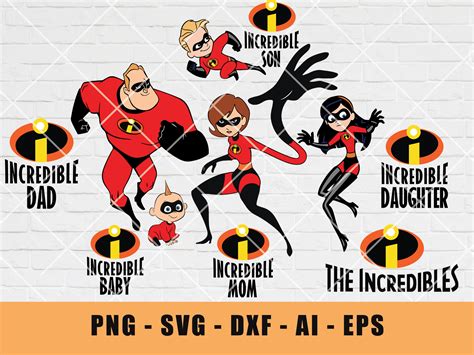 The Incredibles SVG, SVG Files for Cricut, Disney Christmas Svg, Disney Trip Svg, Disney Png ...