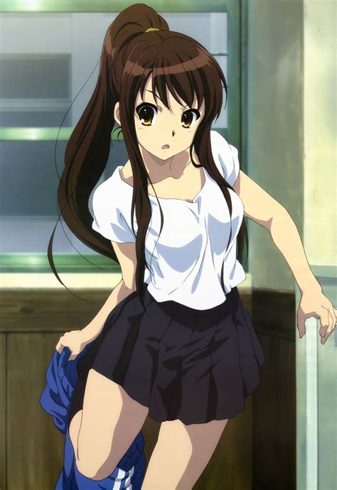 Anime Girl With Brown Hair Ponytail