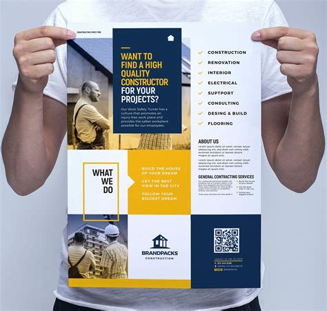 Construction Company Poster Template in PSD, Ai & Vector - BrandPacks