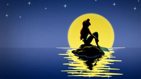 Little Mermaid Wallpaper Hd - Little Mermaid Ariel Moon (#3086776) - HD Wallpaper & Backgrounds ...