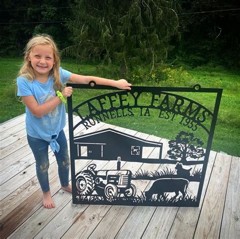 Business Logo Signs’s Instagram profile post: “Custom metal farm sign created for Laffey Farms ...