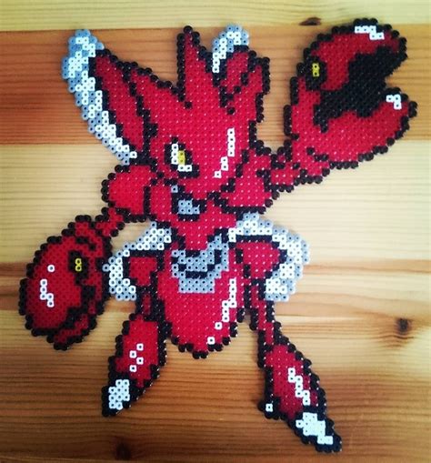 Scizor Pokemon perler beads by pixelart698 Pokemon Silver, Pokemon Bead, Pokemon Diy, Pokemon ...