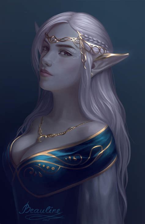 Dark Elf by Beauline on DeviantArt | Arte fantasía femenino, Personajes de fantasía, Arte duende