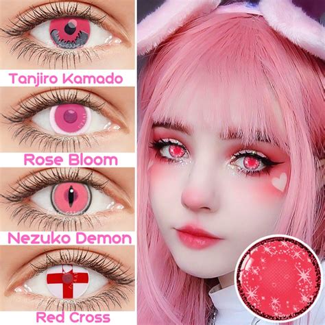 Buy Different Anime Characters Cosplay Eye Contact Lenses (7 Colors ...