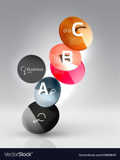 Circle banner template Royalty Free Vector Image