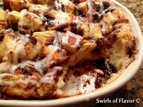 Easy Cinnamon Bun Bread Pudding Recipe - Swirls of Flavor