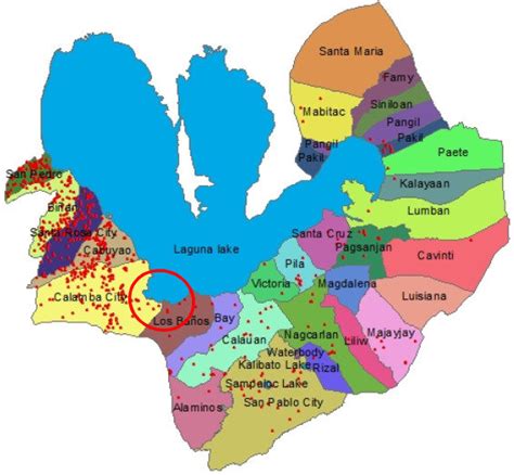 Location of registered wells in Laguna province. | Download Scientific Diagram