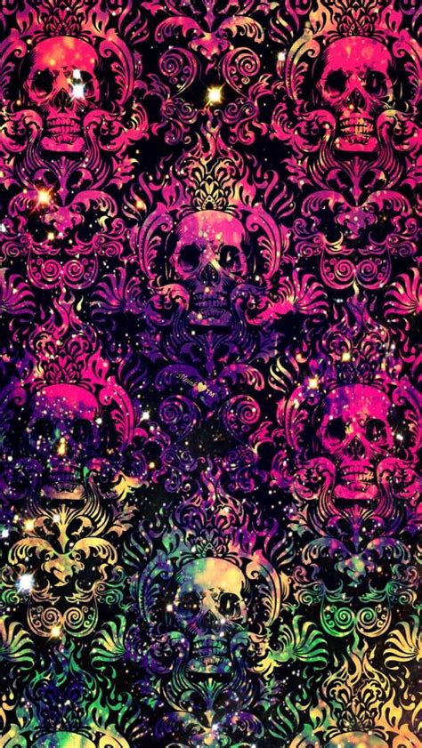 🔥 [30+] Glitter Skull Wallpapers | WallpaperSafari