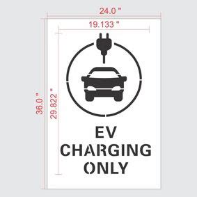 EV Parking Stencils for Electric Vehicle Charging Stations | Ev charging, Ev charging stations ...