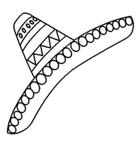 Mexican Sombrero Coloring Page at GetColorings.com | Free printable ...