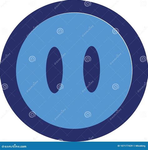 Button icon blue stock vector. Illustration of icon - 107177429