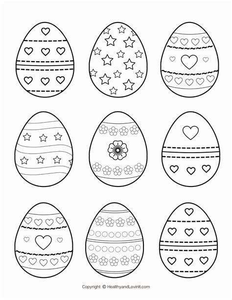 Easter Egg Coloring Pages Free