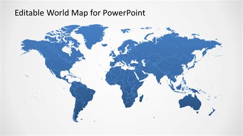 Powerpoint World Map Inforgraphic Presentation Template - Riset