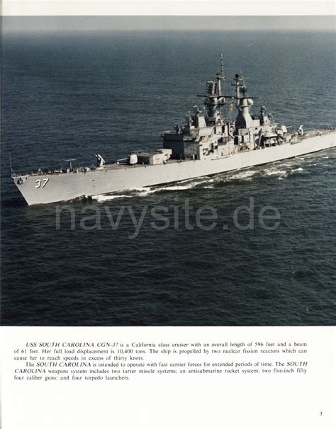 USS South Carolina (CGN 37) Indian Ocean Cruise Book 1980 - History