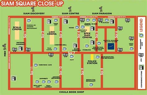 About BTS Bangkok Thailand Airport Map: Siam Square Mall Bangkok Location Map