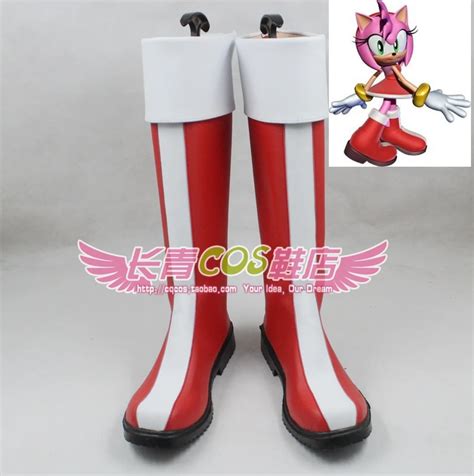 Aliexpress.com : Buy Sonic the Hedgehog Amy Sonic Boom TV Series Amy Rose Cosplay Shoes Boots ...