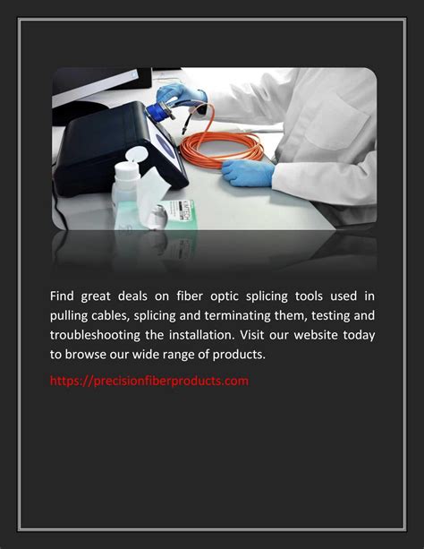 Buy Quality Fiber Optic Splicing Tools by precisionfiberproducts01 - Issuu