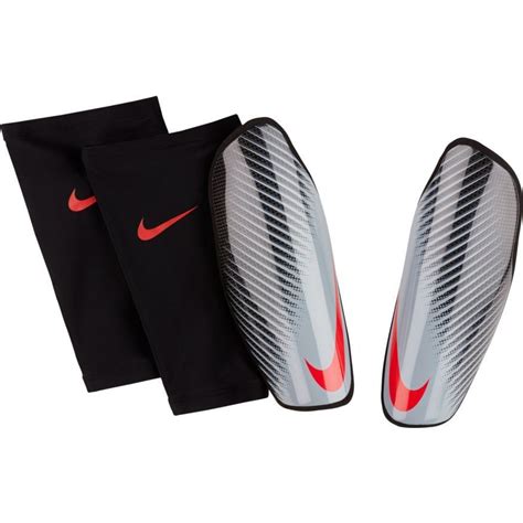 Nike Shin Pads Protegga Carbonite - Wolf Grey/Bright Crimson