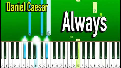 Daniel Caesar - Always (Piano Tutorial EASY) - YouTube