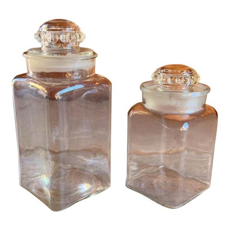 Pair of Antique Candy Jars From a General Store | Chairish