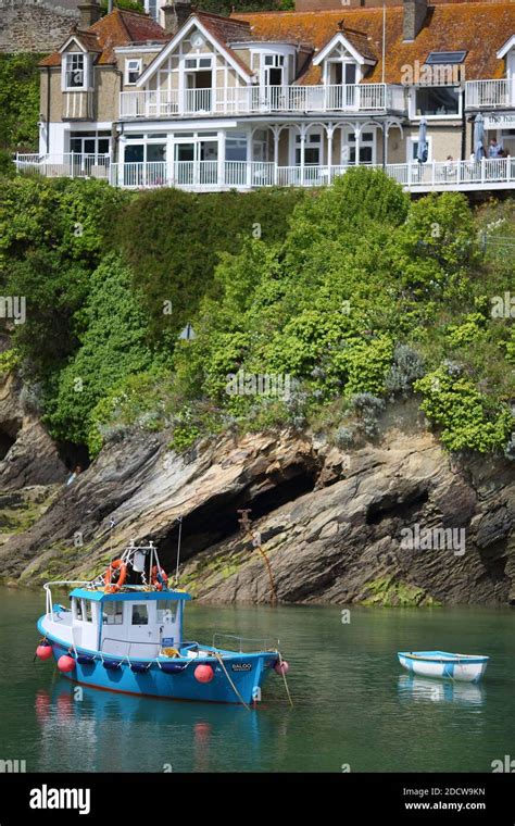 Fishing boat in Newquay harbour, Cornwall UK Stock Photo - Alamy