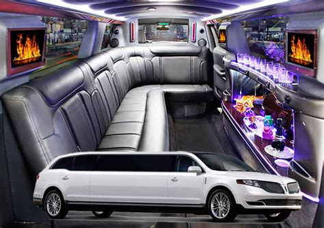 Stretch Limousine Service Boston | 8 Passengers White Stretch Limousine