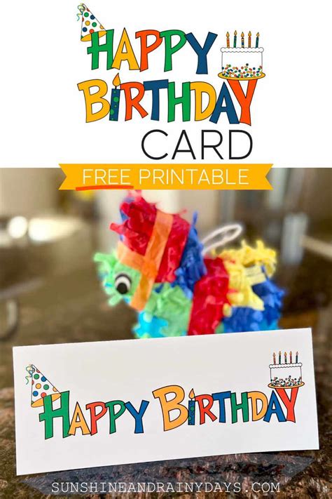 Happy Birthday Card Free Printable - Sunshine and Rainy Days