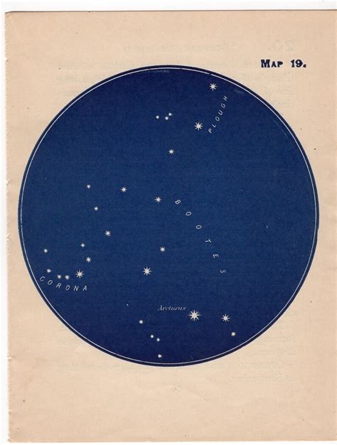 1903 BOOTES CONSTELLATION Map Antique Original Lithograph | Etsy