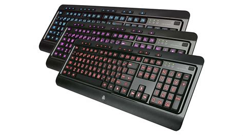 Lighted Computer Keyboard Full Size LED Backlight Multimedia Large Print 3 Color - Keyboards ...