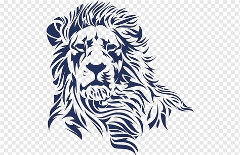 Lion's Head Logo, lion, lion stencil art, white, mammal, painted png | PNGWing